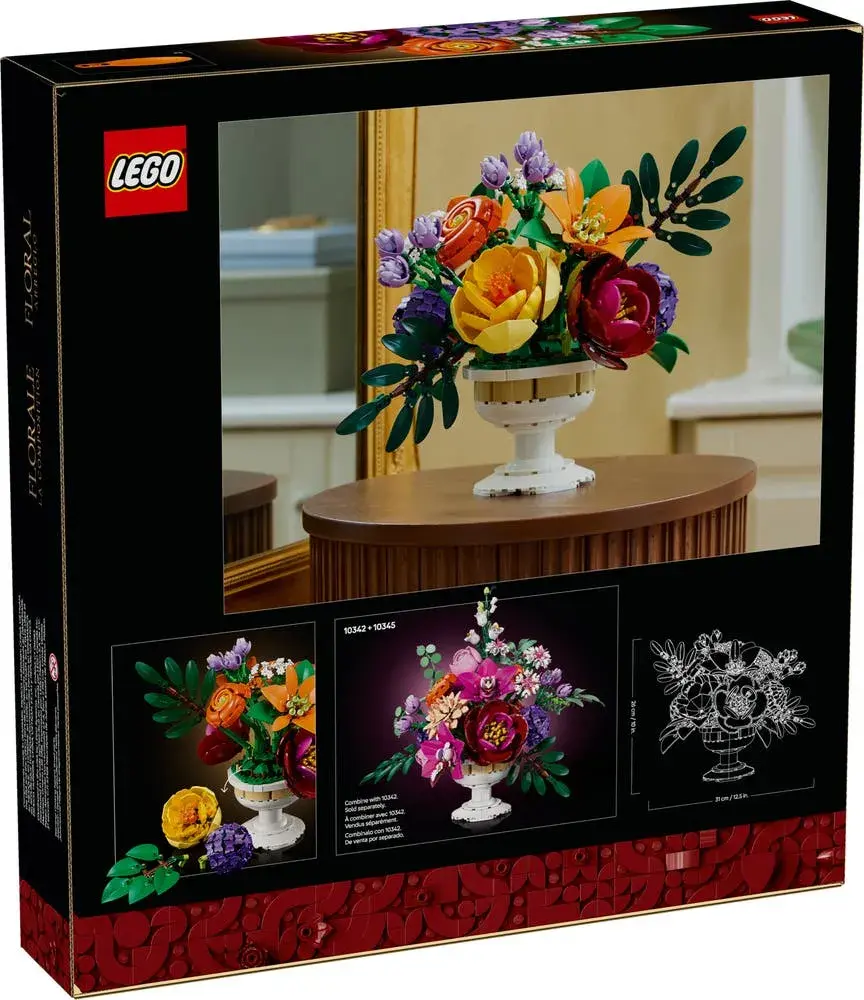 LEGO Icons 10345 Flower Arrangement box back