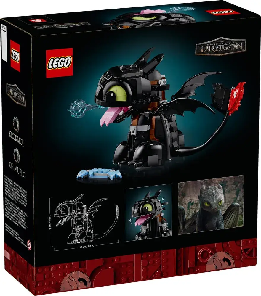 LEGO Icons 10375 How to Train Your Dragon: Toothless box back