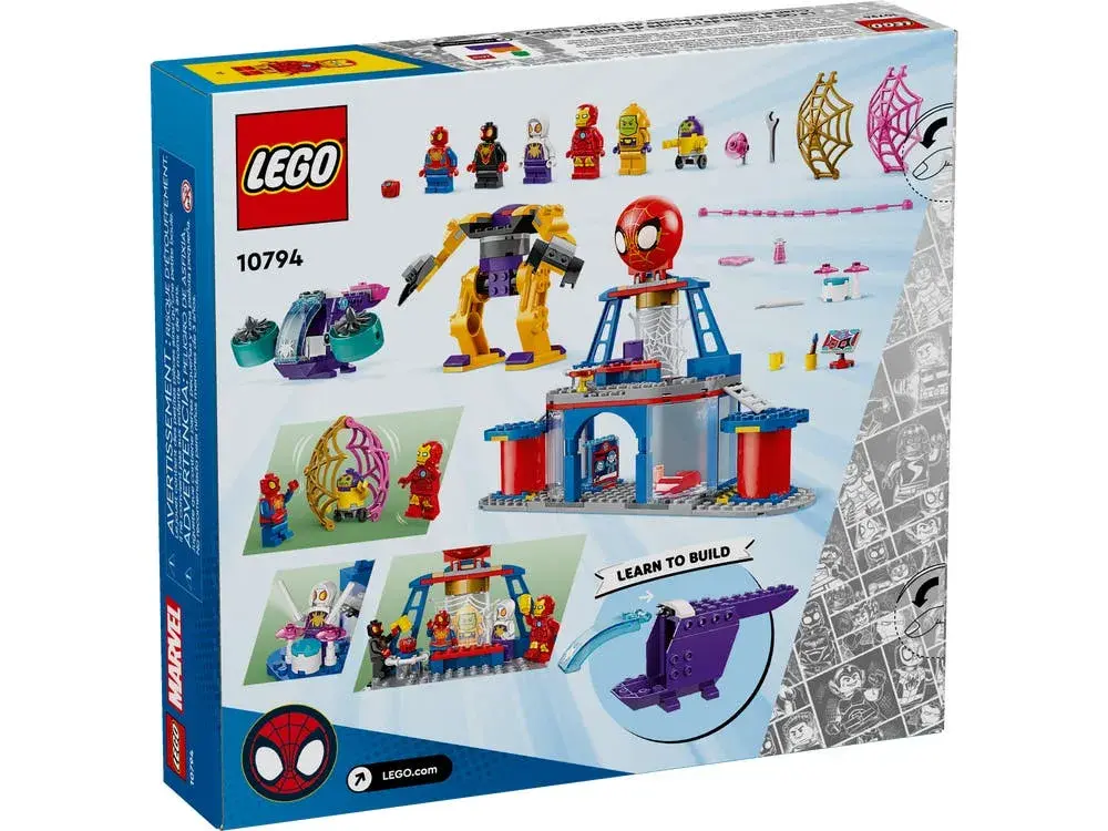 LEGO Marvel 10794 Team Spidey Web Spinner Headquarters box back