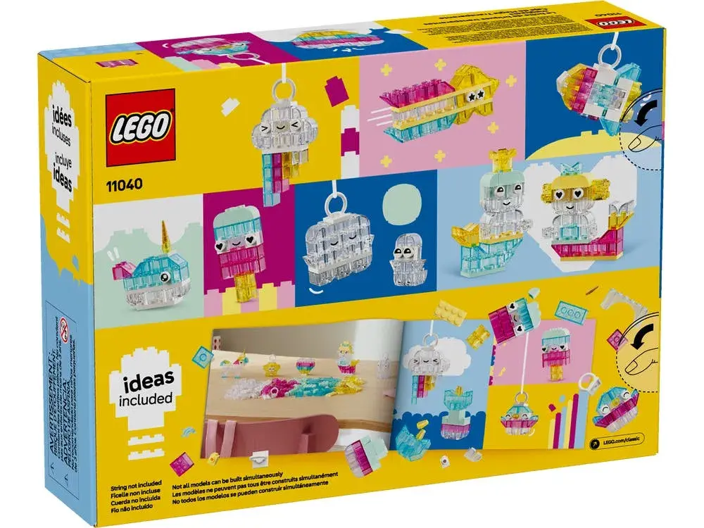 LEGO Classic 11040 Magical Transparent Box box back