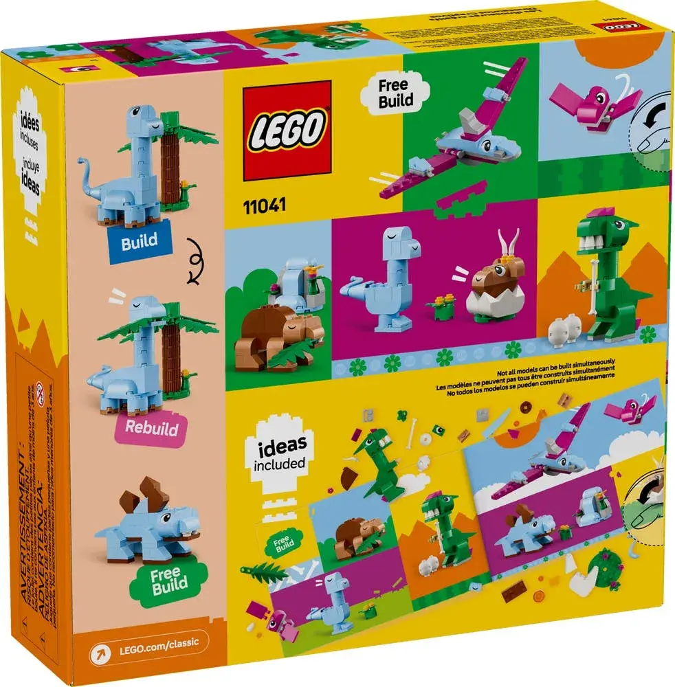 LEGO Classic 11041 Creative Dinosaurs box back