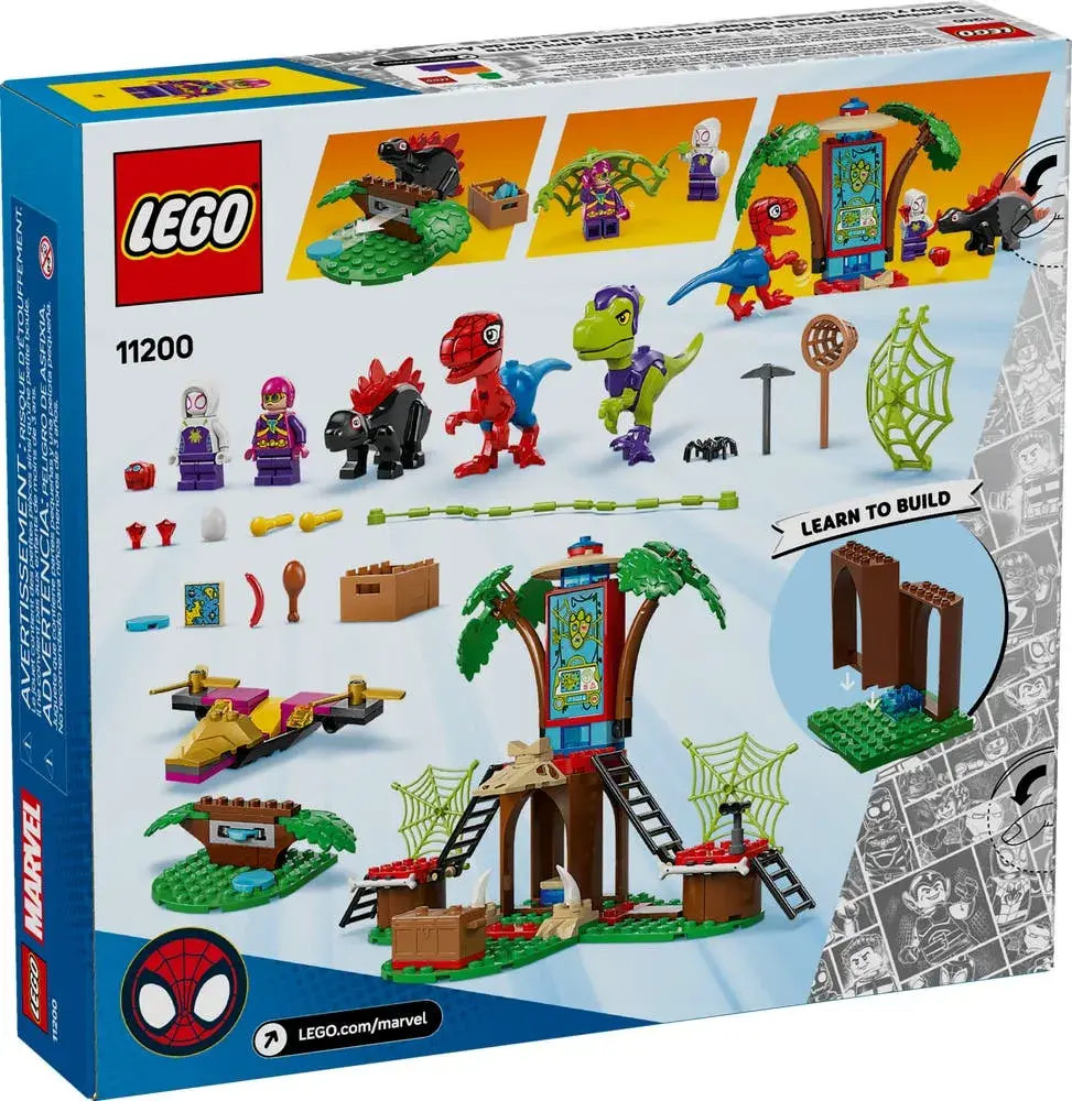 LEGO Marvel 11200 Spidey and Gobby's Raptor Battle at Tree House HQ box back