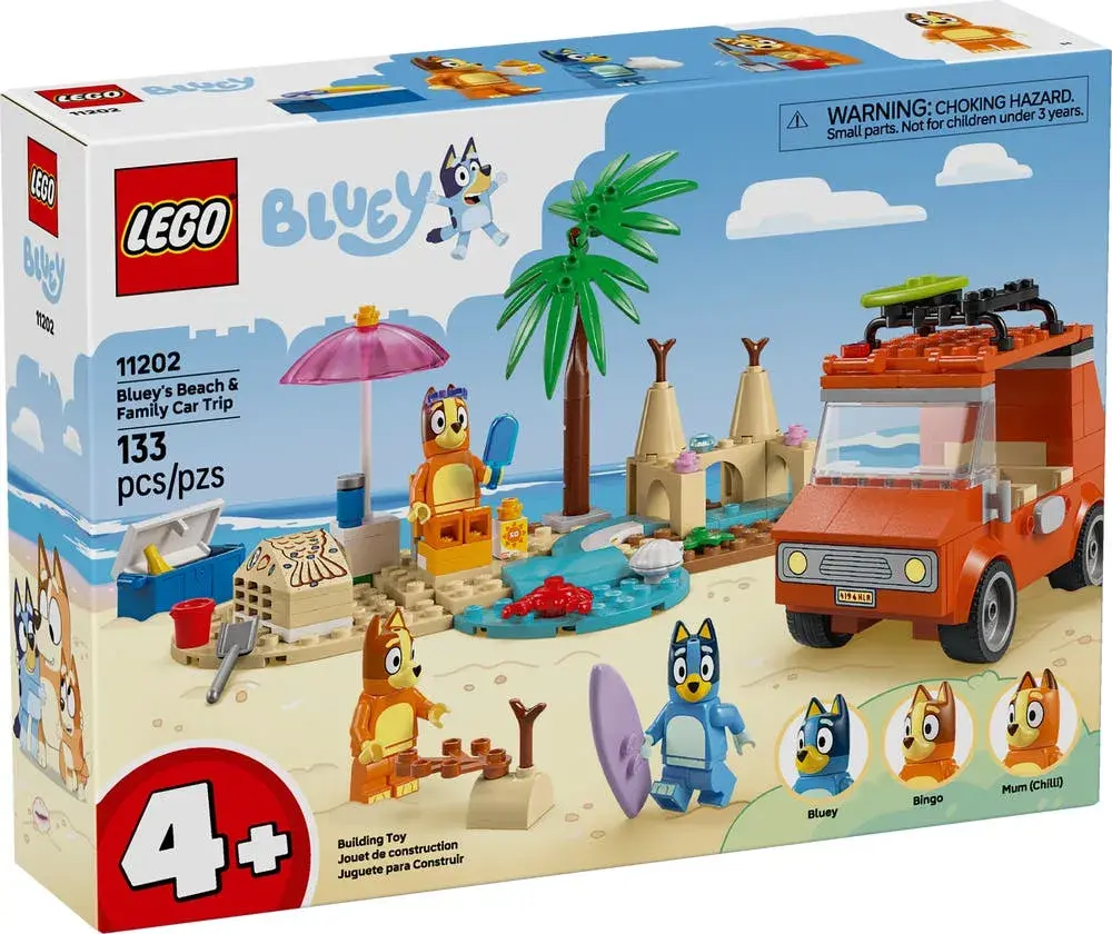 LEGO Bluey 11202 Bluey's Beach & Family Car Trip box front