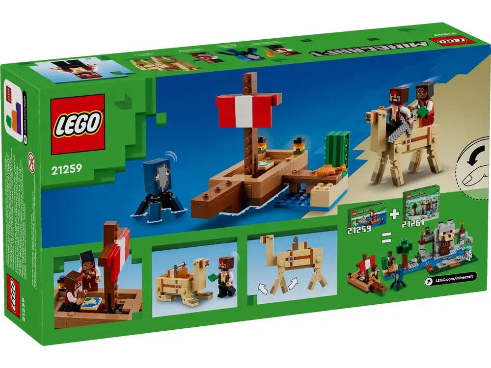 LEGO Minecraft 21259 The Pirate Ship Voyage box back