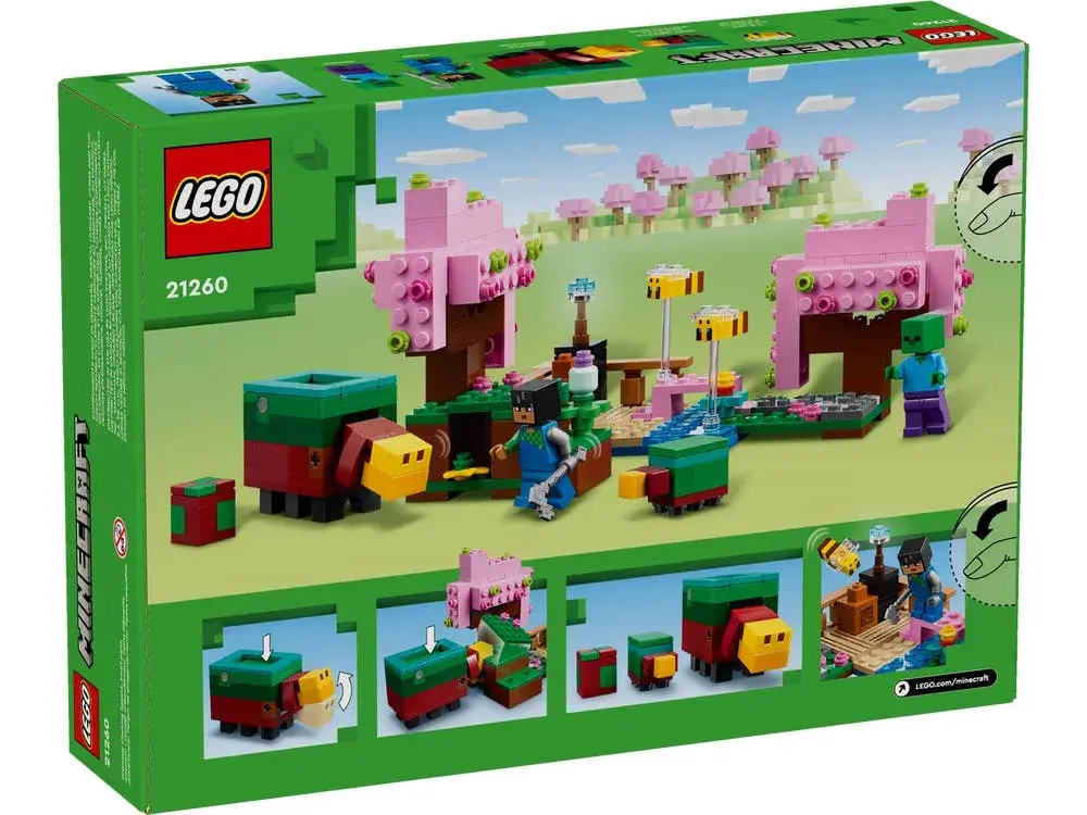 LEGO Minecraft 21260 The Cherry Blossom Garden box back