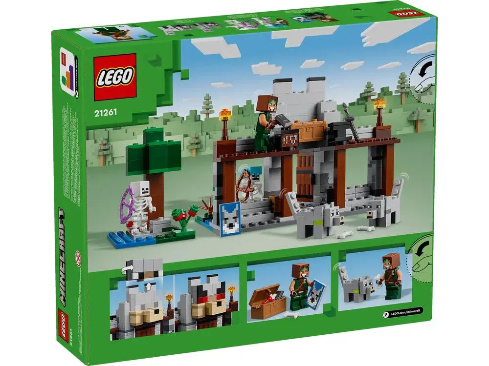 LEGO Minecraft 21261 The Wolf Stronghold box back