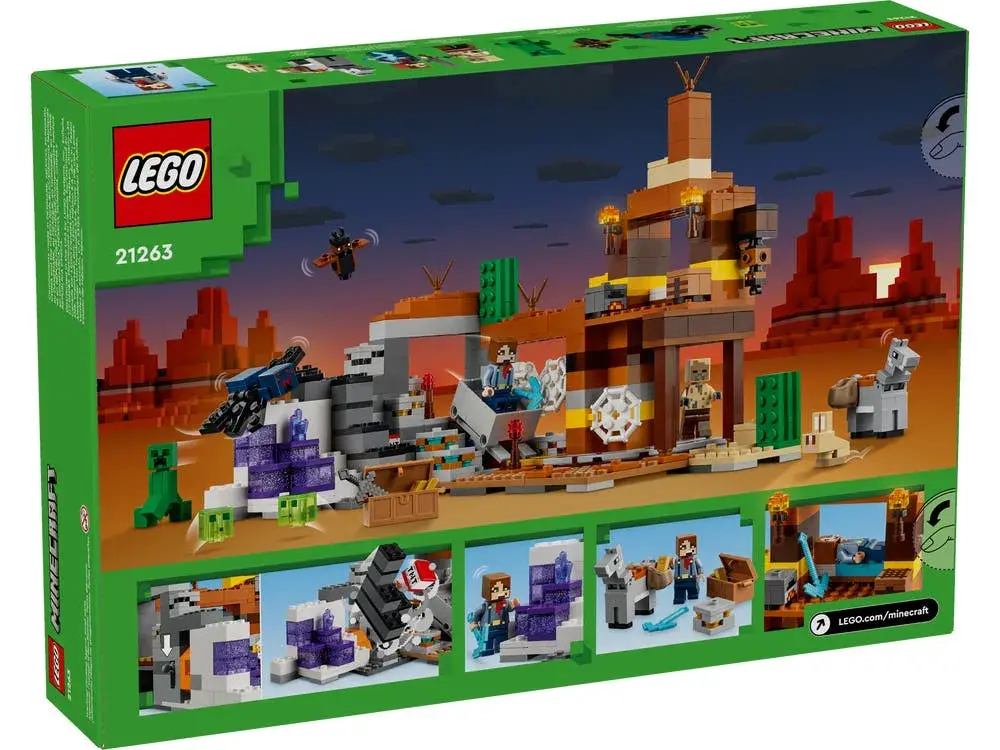 LEGO Minecraft 21263 The Badlands Mineshaft box back
