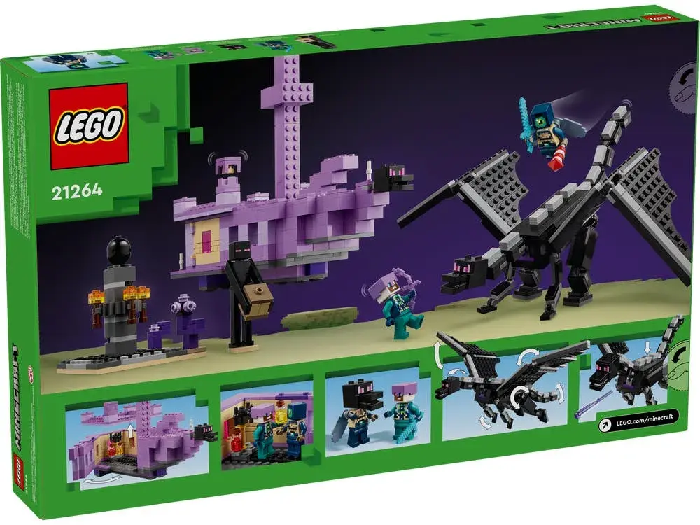 LEGO Minecraft 21264 The Ender Dragon and End Ship box back