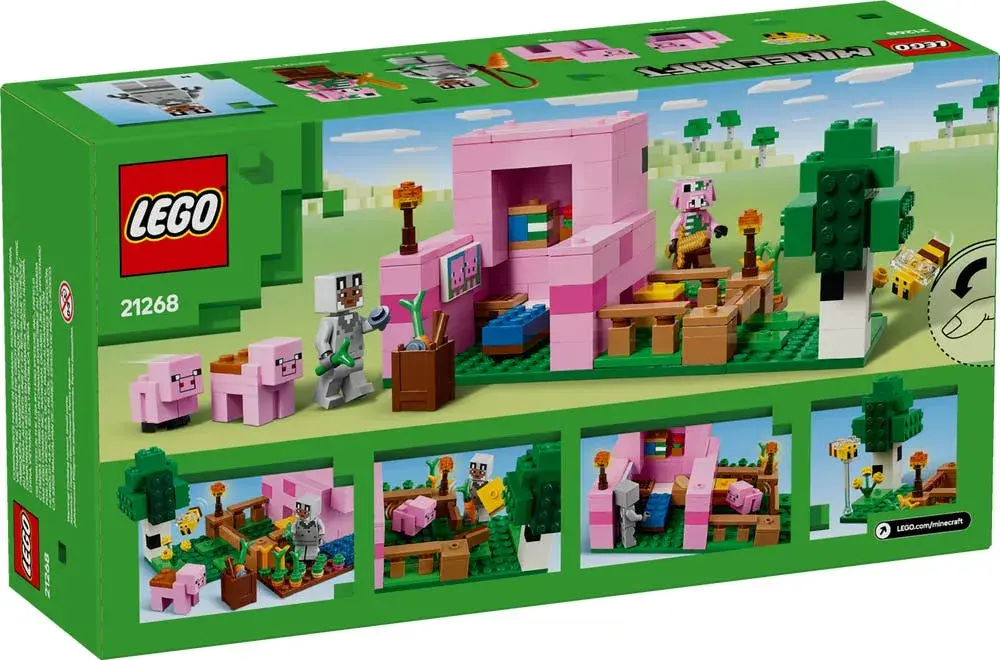 LEGO Minecraft 21268 The Baby Pig House box back