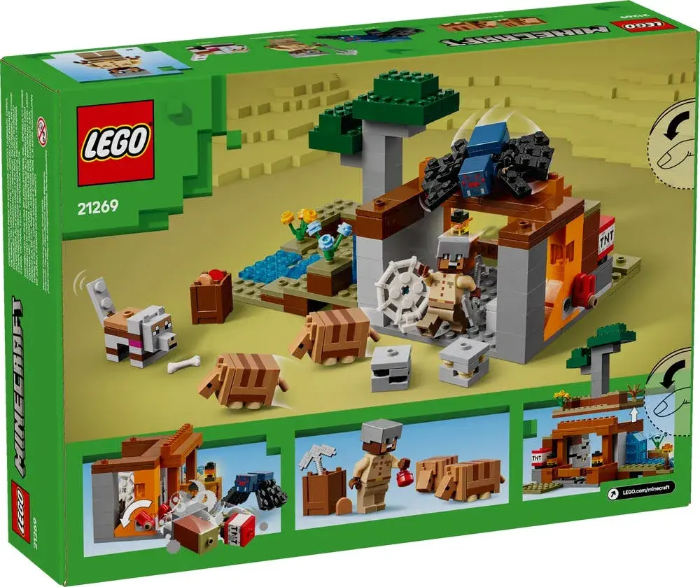 LEGO Minecraft 21269 The Armadillo Mine Expedition box back