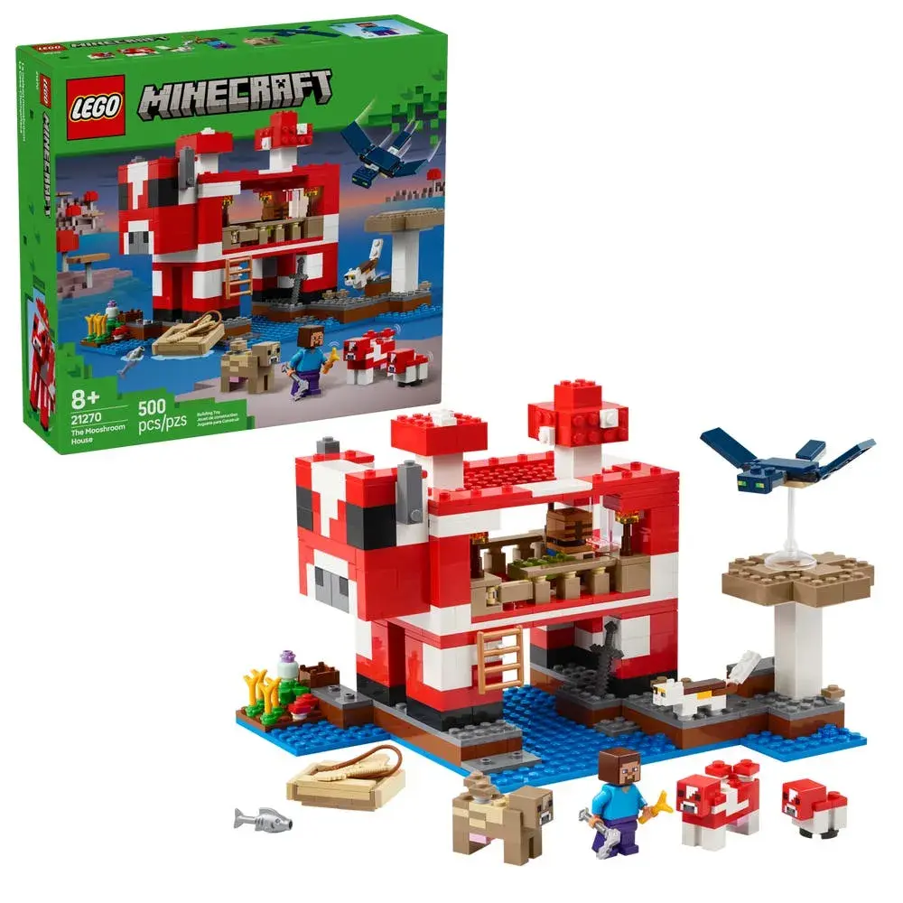 LEGO Minecraft 21270 The Mooshroom House box front
