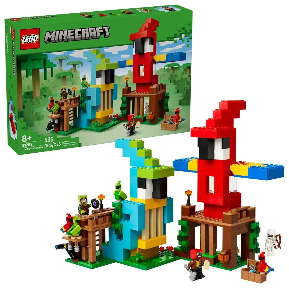 LEGO Minecraft 21282 The Parrot Houses box front