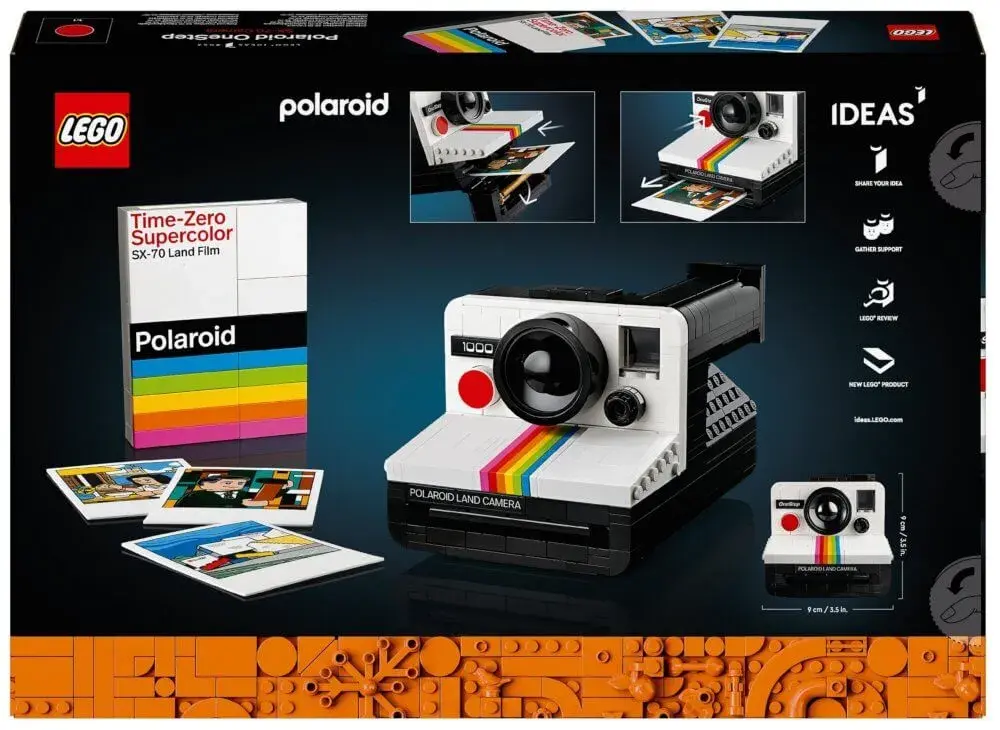 LEGO Ideas 21345 Polaroid OneStep SX-70 Camera box back