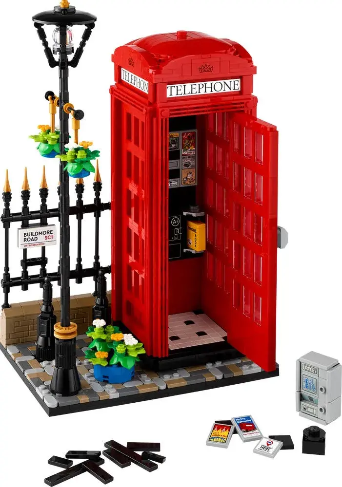 LEGO Ideas 21347 Red London Telephone Box details