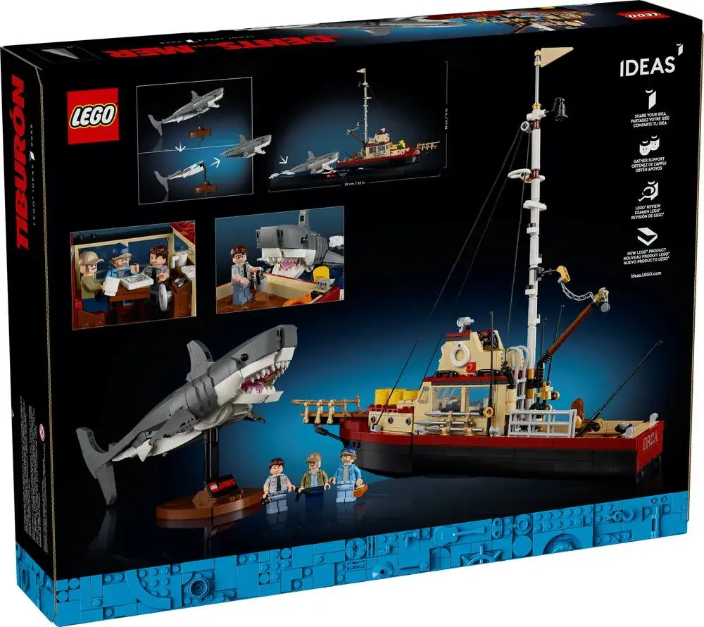 LEGO Ideas 21350 Jaws box back
