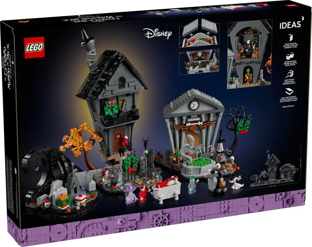 LEGO Ideas 21351 Disney Tim Burton's The Nightmare Before Christmas box back