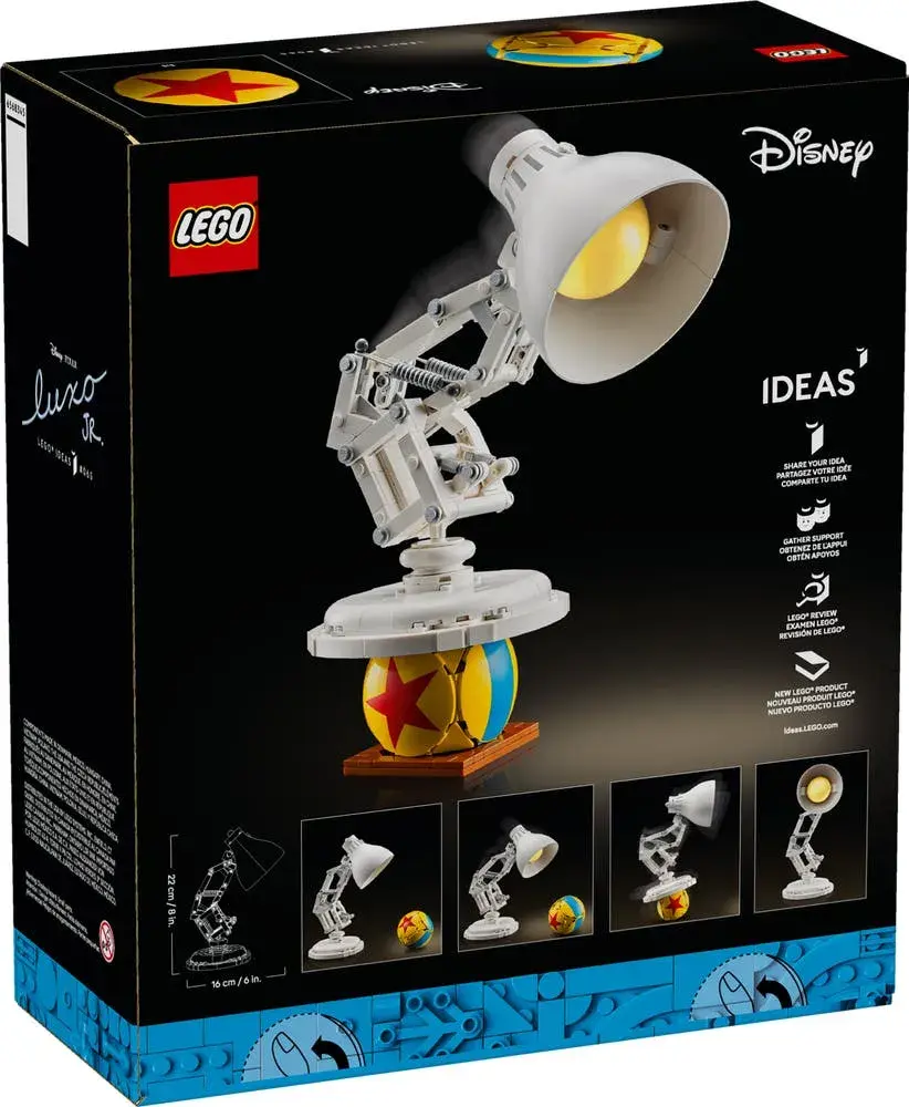 LEGO Ideas 21357 Disney Pixar Luxo Jr. box back
