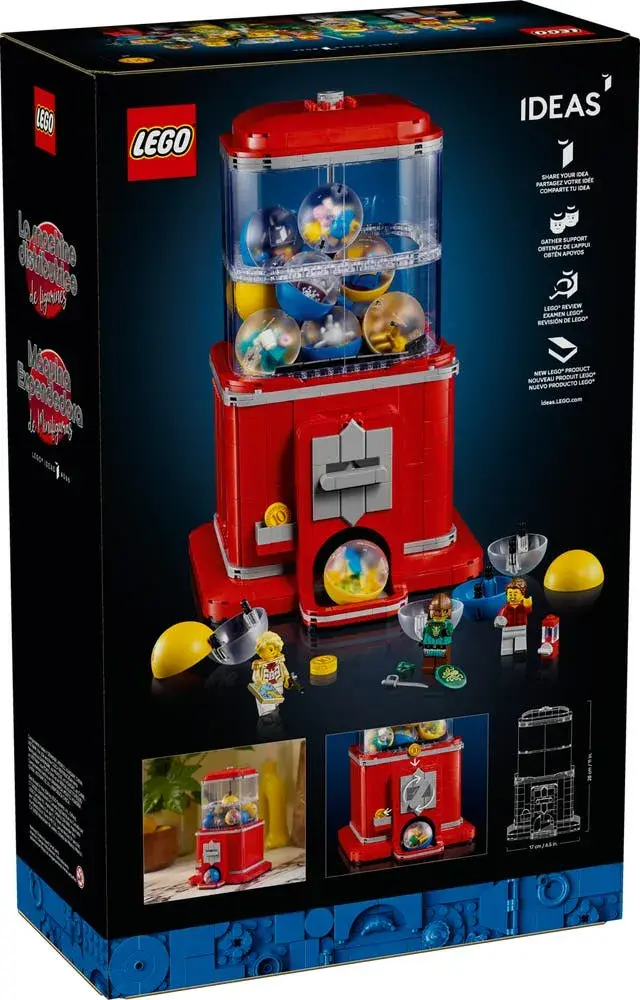 LEGO Ideas 21358 Minifigure Vending Machine box back