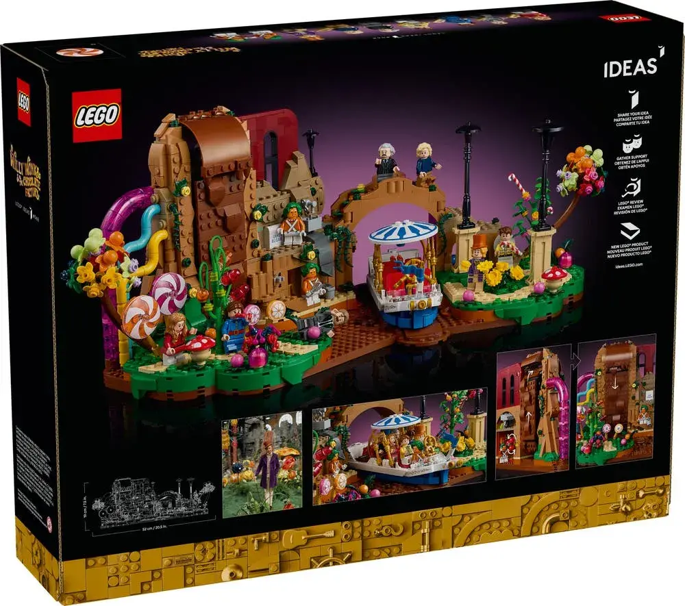 LEGO Ideas 21360 Willy Wonka & the Chocolate Factory box back
