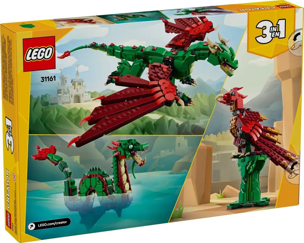 LEGO Creator 31161 Medieval Dragon box back