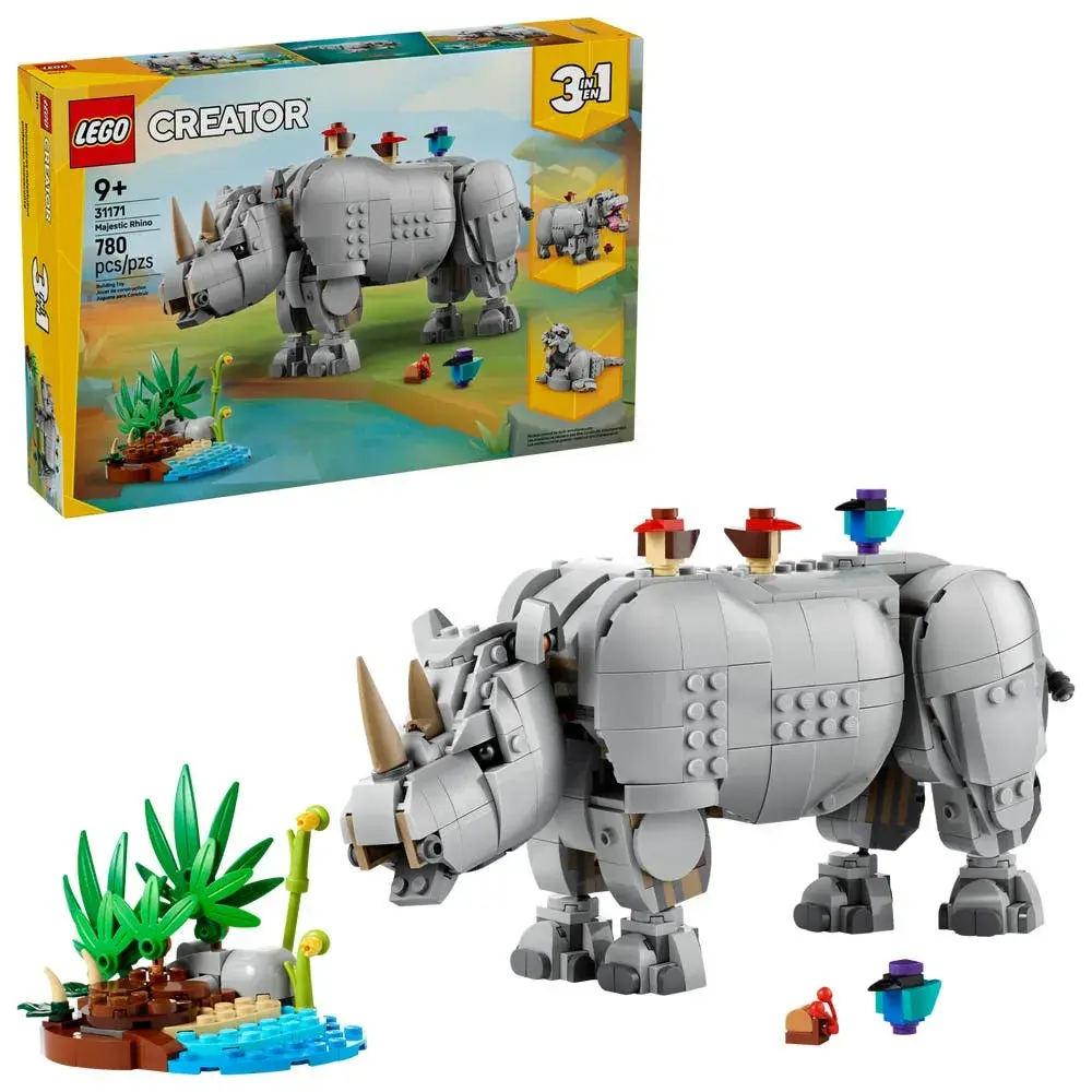 LEGO Creator 31171 Wild Animals: Majestic Rhino with Birds box front