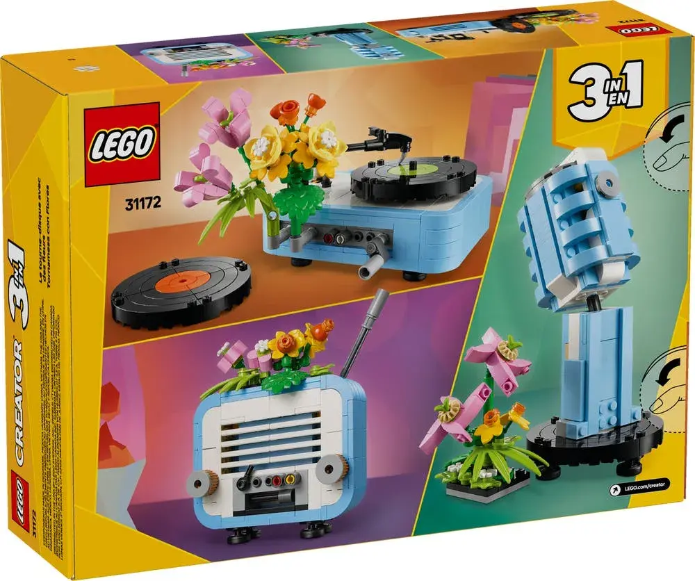 LEGO Creator 31172 Record Player with Flowers box back