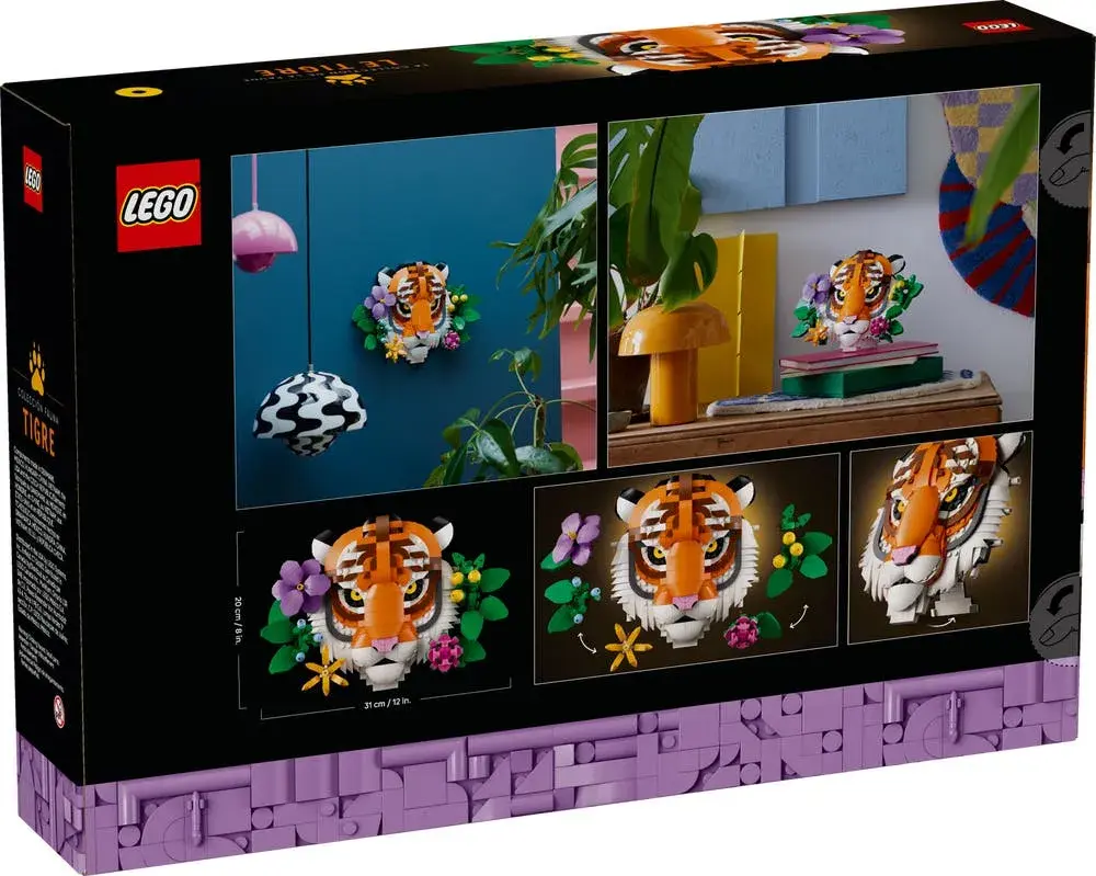 LEGO Art 31217 The Fauna Collection - Tiger box back