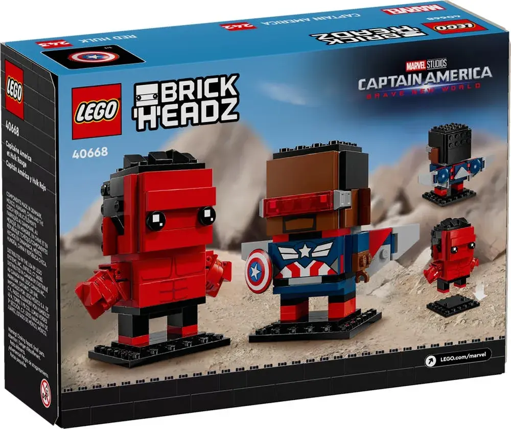 LEGO Marvel 40668 Captain America & Red Hulk Figures box back