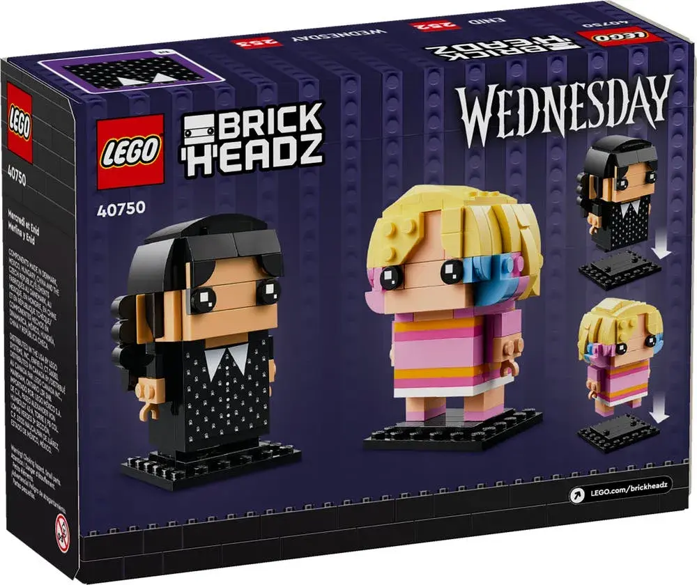 LEGO Wednesday 40750 Wednesday & Enid box back