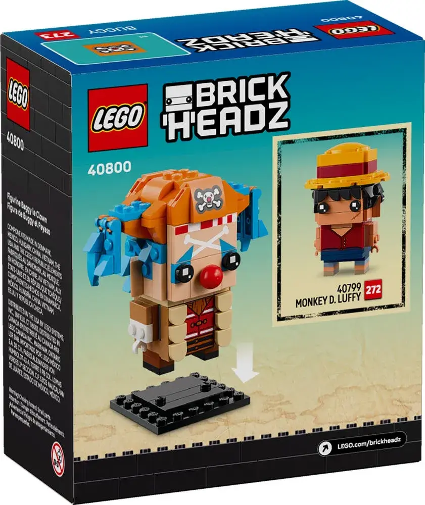 LEGO BrickHeadz 40800 Buggy the Clown Figure box back