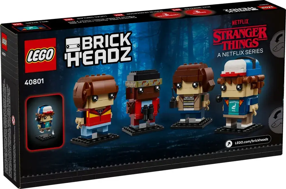 LEGO Stranger Things 40801 Mike, Dustin, Lucas and Will Figures box back