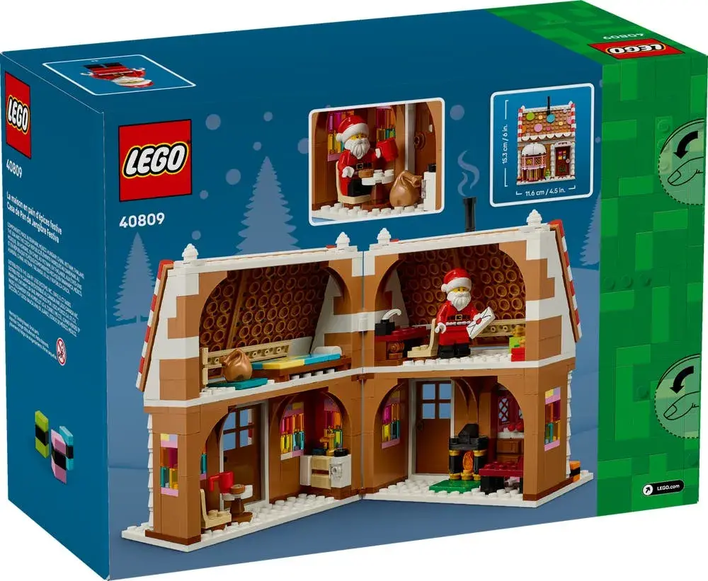 LEGO 40809 Festive Gingerbread House box back