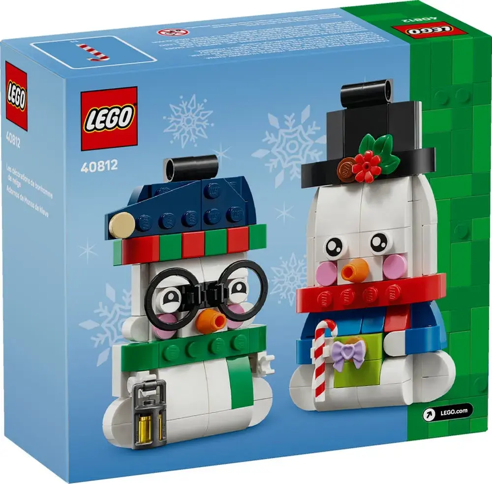 LEGO  40812 Snowman Ornaments box back
