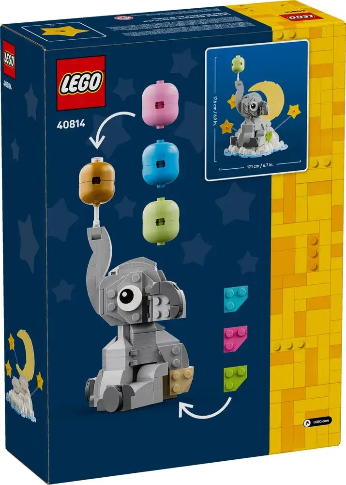 LEGO  40814 Baby Elephant in the Sky box back