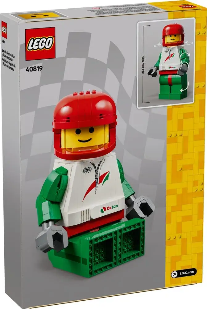 LEGO  40819 Up-Scaled Racing Driver Minifigure box back