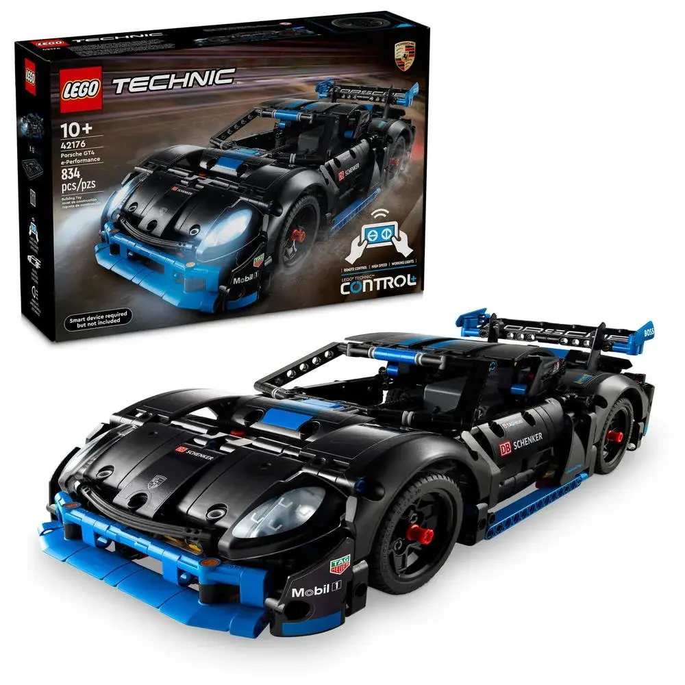 LEGO Technic 42176 Porsche GT4 e-Performance Race Car box front