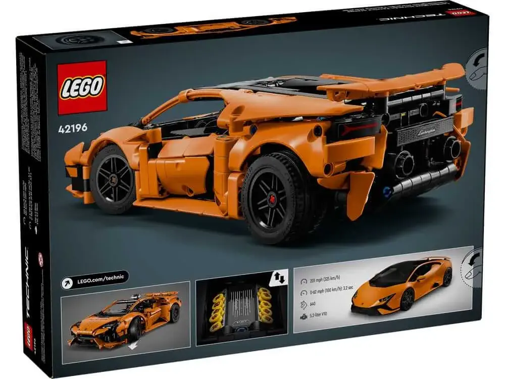 LEGO Technic 42196 Lamborghini Huracán Tecnica Orange box front