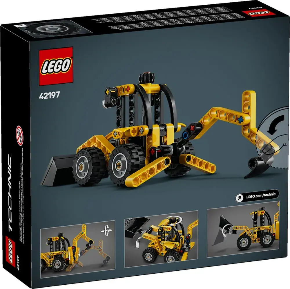 LEGO Technic 42197 Backhoe Loader box back