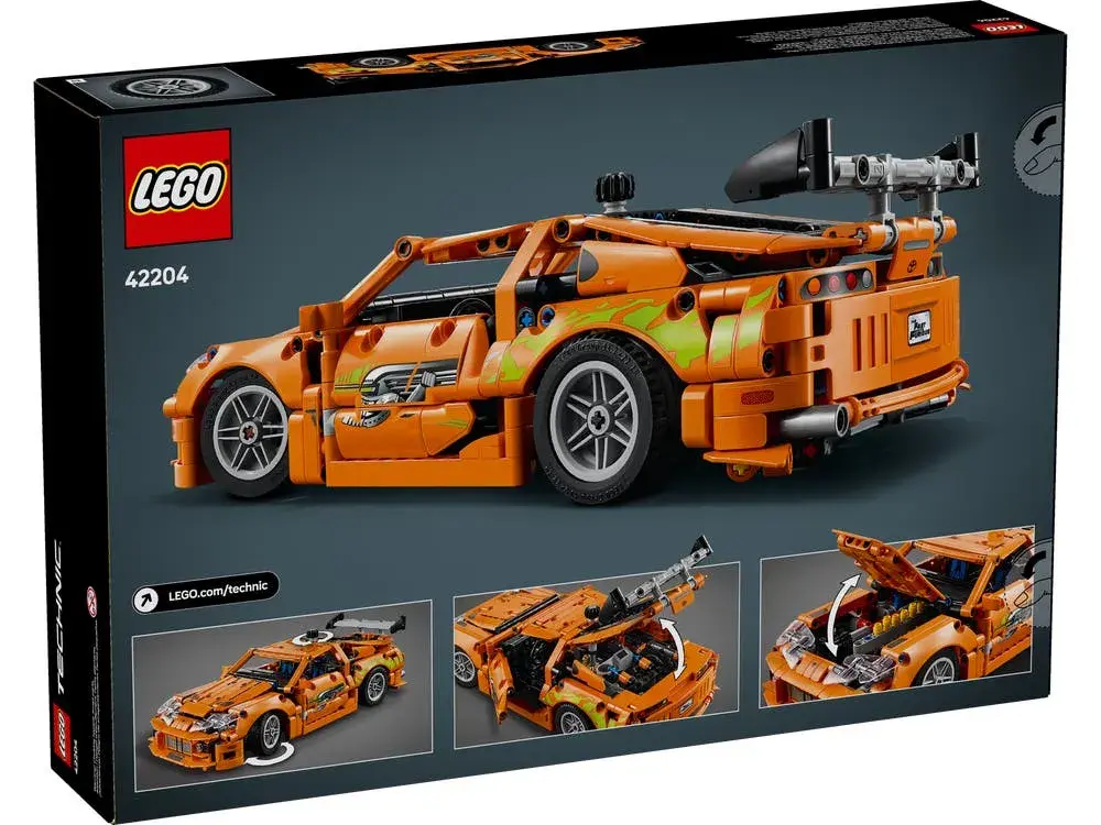 LEGO Technic 42204 Fast and Furious Toyota Supra MK4 box back