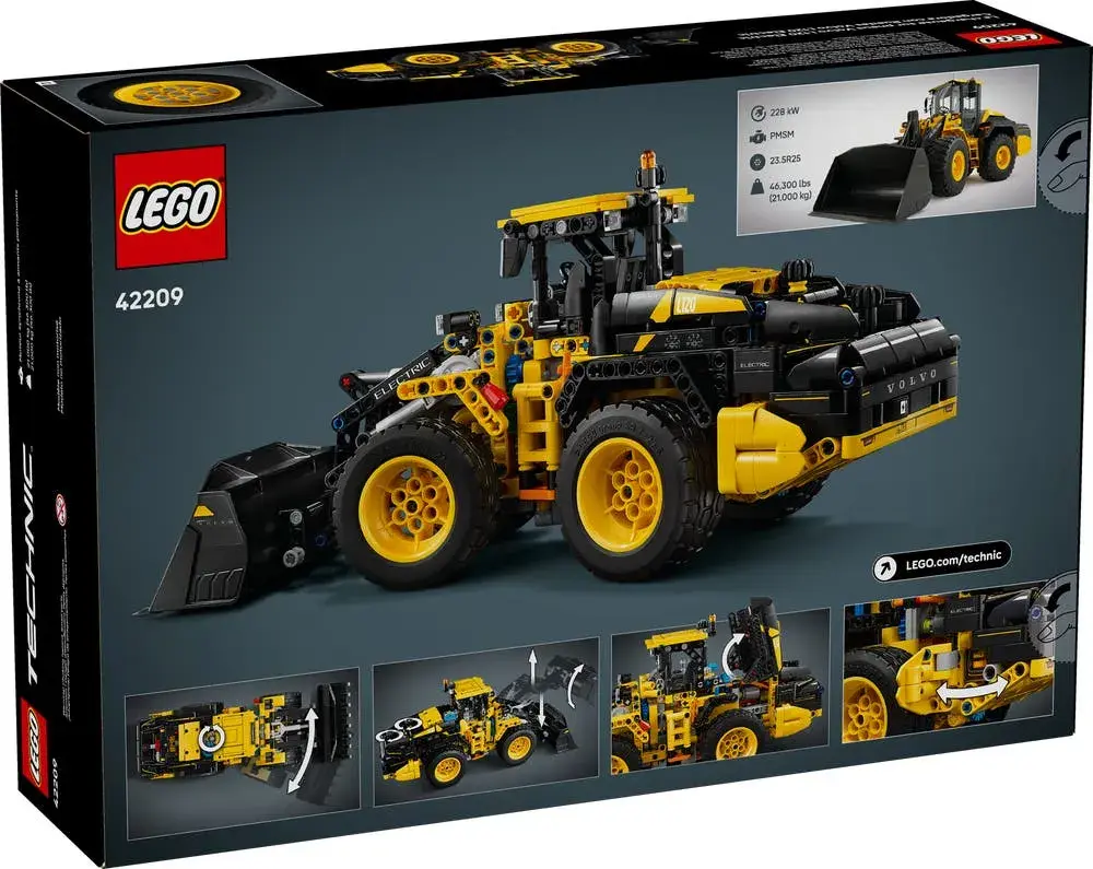 LEGO Technic 42209 Volvo L120 Electric Wheel Loader box back