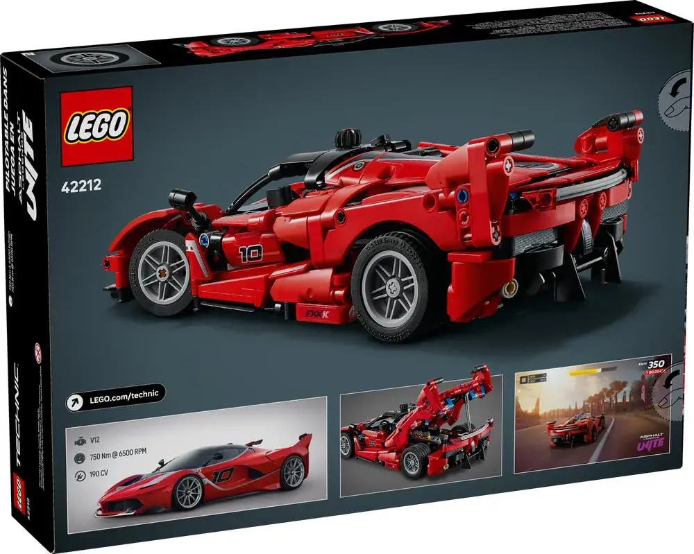 LEGO Technic 42212 Ferrari FXX K box back