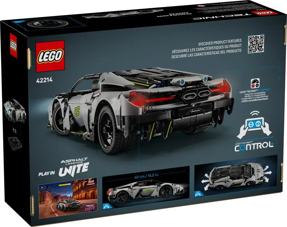 LEGO Technic 42214 Lamborghini Revuelto Super Sports Car box back
