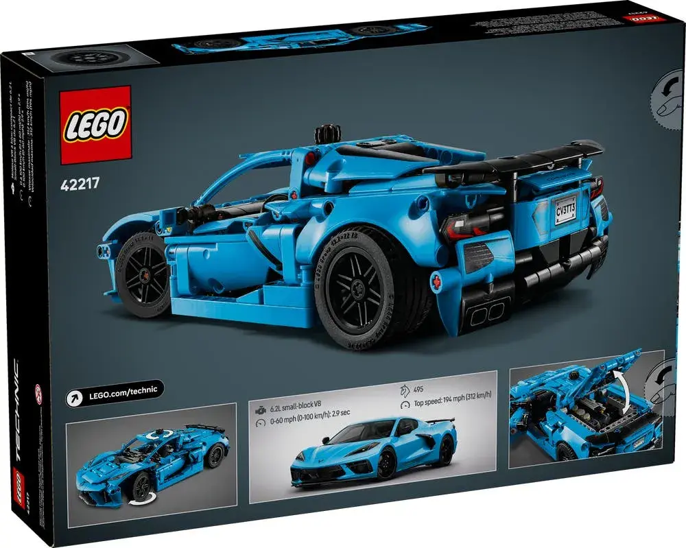 LEGO Technic 42217 Chevrolet Corvette Stingray Blue box back