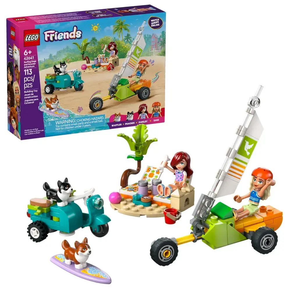 LEGO Friends 42641 Surfing Dogs and Scooter Adventure box front