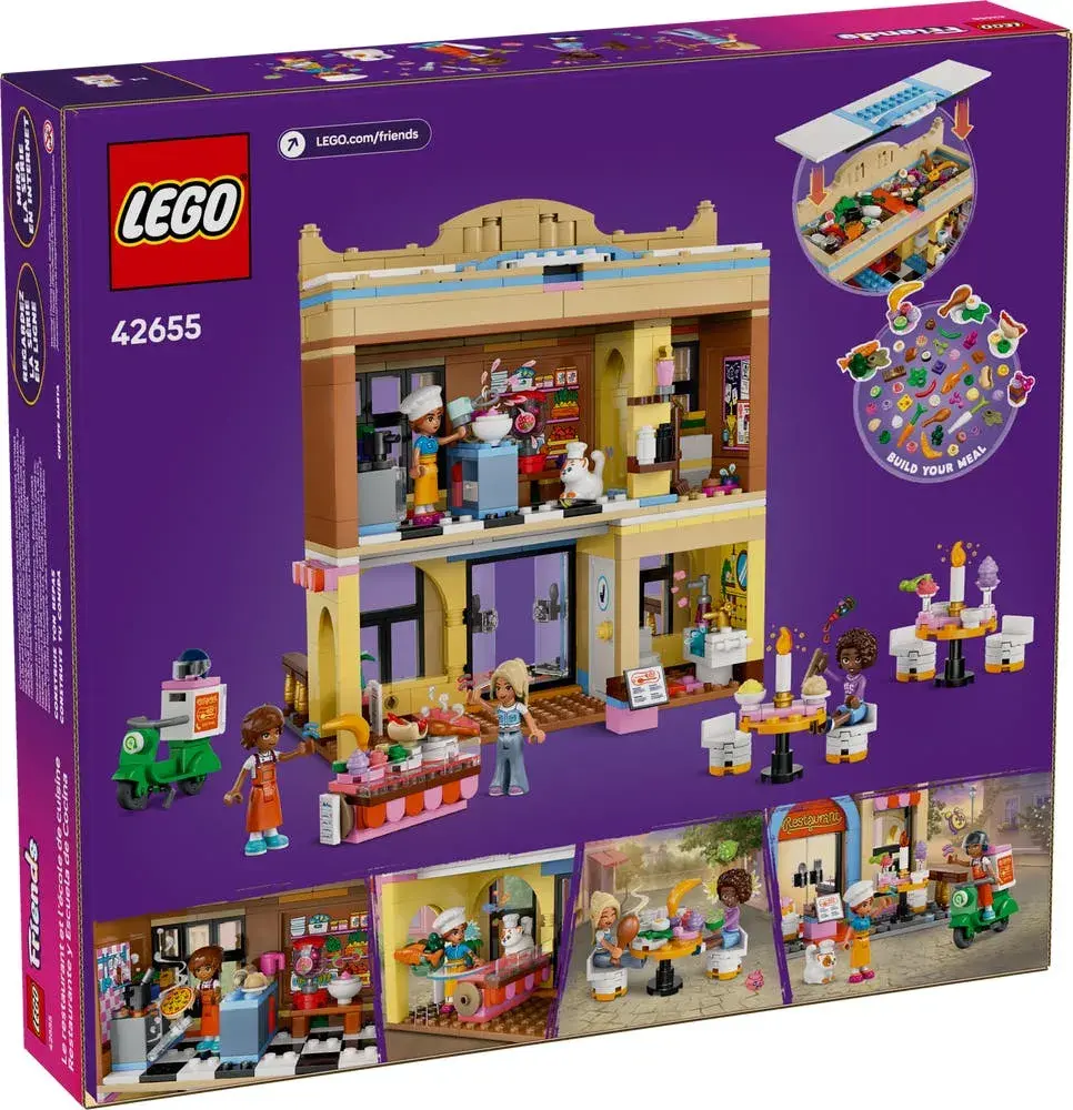 LEGO Friends 42655 Restaurant and Cooking School box back