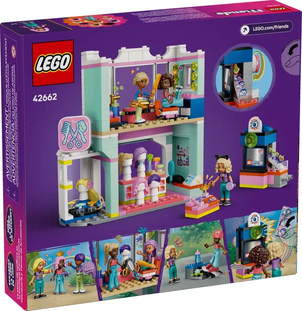 LEGO Friends 42662 Hair Salon and Accessories Store box back