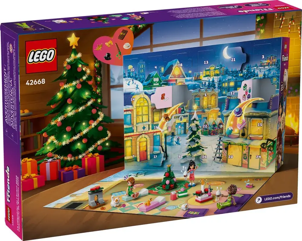 LEGO Friends 42668 Advent Calendar 2025 box back