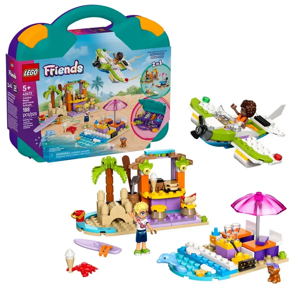 LEGO Friends 42672 Creative Beach and Travel Suitcase box front