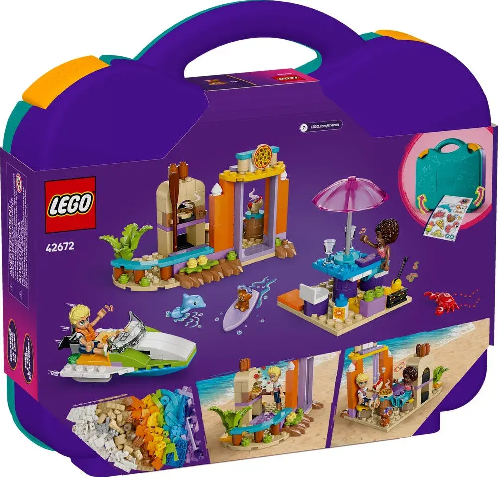 LEGO Friends 42672 Creative Beach and Travel Suitcase box back