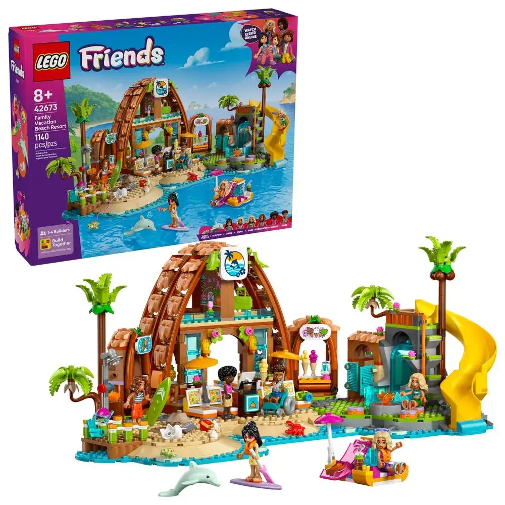 LEGO Friends 42673 Family Vacation Beach Resort box front